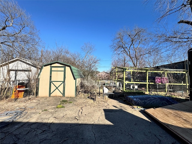 view of shed