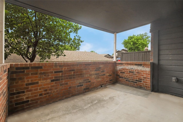 view of patio with fence