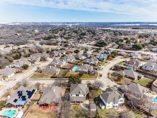 bird's eye view featuring a residential view