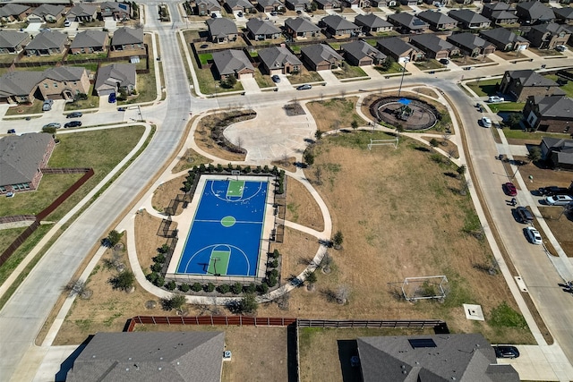 aerial view with a residential view