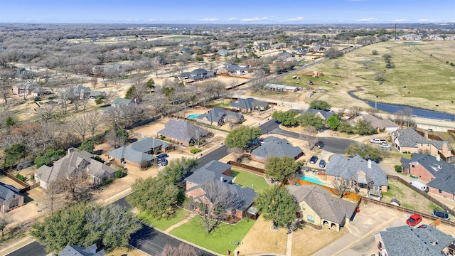 bird's eye view featuring a residential view