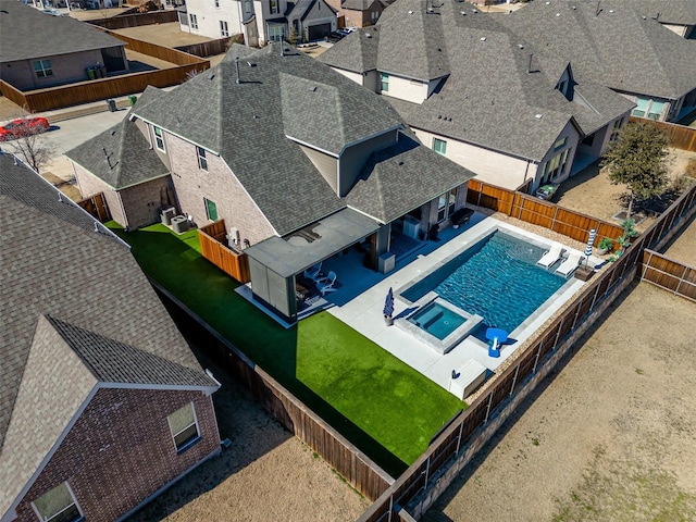 bird's eye view featuring a residential view