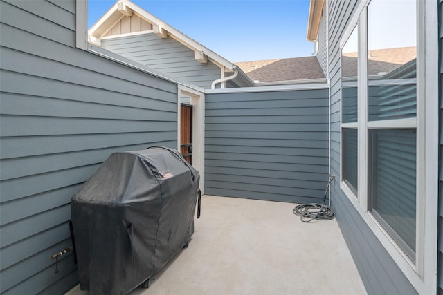 view of patio featuring area for grilling