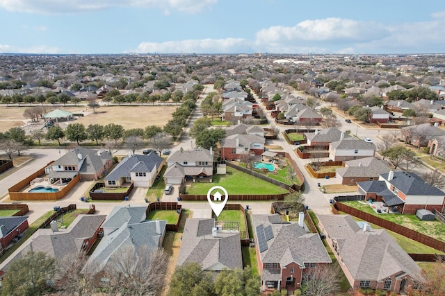 birds eye view of property featuring a residential view