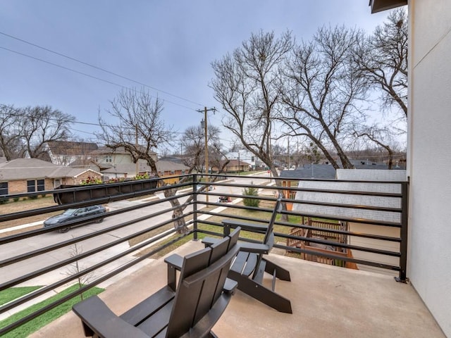 balcony with a residential view