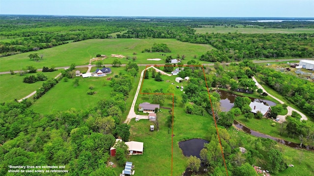 3147 US Highway 67, Sulphur Springs, TX 75482 - view of rural area with property boundaries highlighted and a heavily wooded area