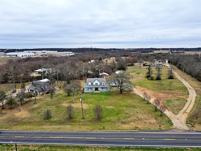 bird's eye view featuring a rural view