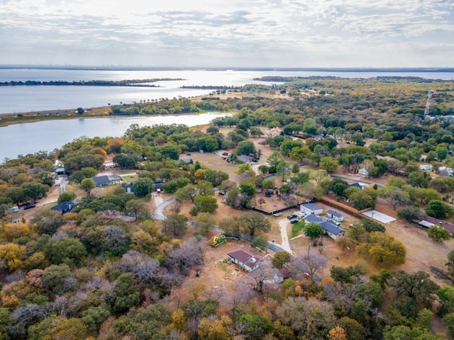 225 Lake Dr, Hickory Creek, TX 75065 - birds eye view of property with a water view