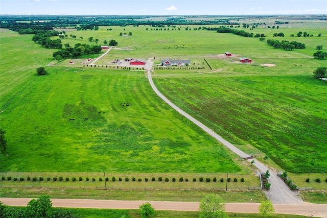 bird's eye view with a rural view