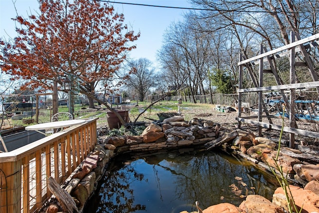 exterior space featuring fence