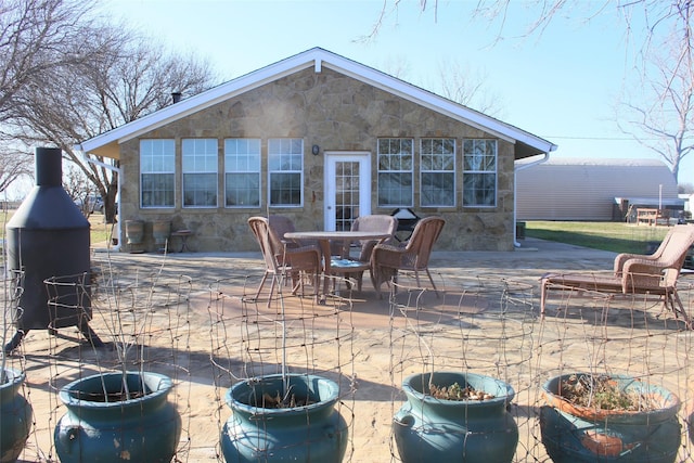 view of patio featuring outdoor dining space