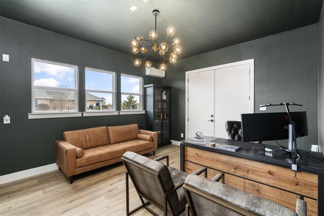 3200 W Fm 455, Celina, TX 75009 - office space featuring light wood-style floors, baseboards, and a notable chandelier