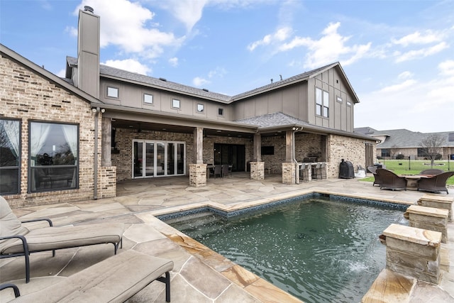 3200 W Fm 455, Celina, TX 75009 - view of swimming pool featuring a patio, exterior bar, and a fenced in pool