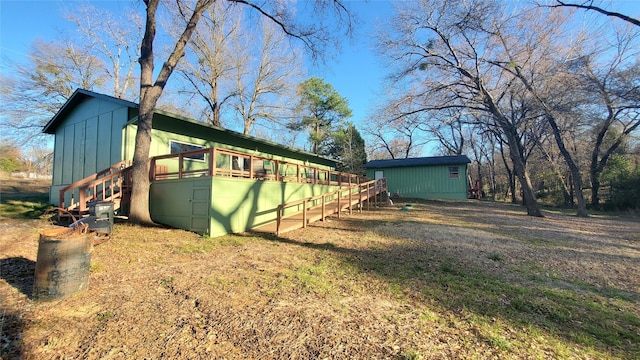 exterior space with an outdoor structure