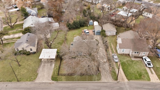 drone / aerial view with a residential view