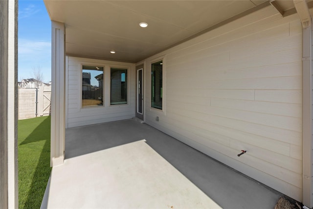 view of patio / terrace with fence