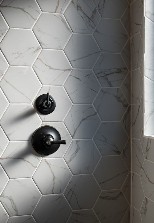 room details with tiled shower