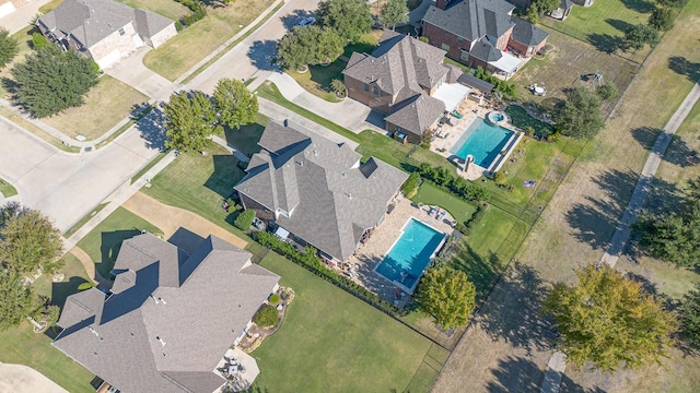 aerial view featuring a residential view