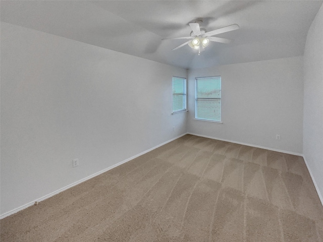 1825 Heron Dr, Aubrey, TX 76227 - empty room with ceiling fan, light colored carpet, and baseboards