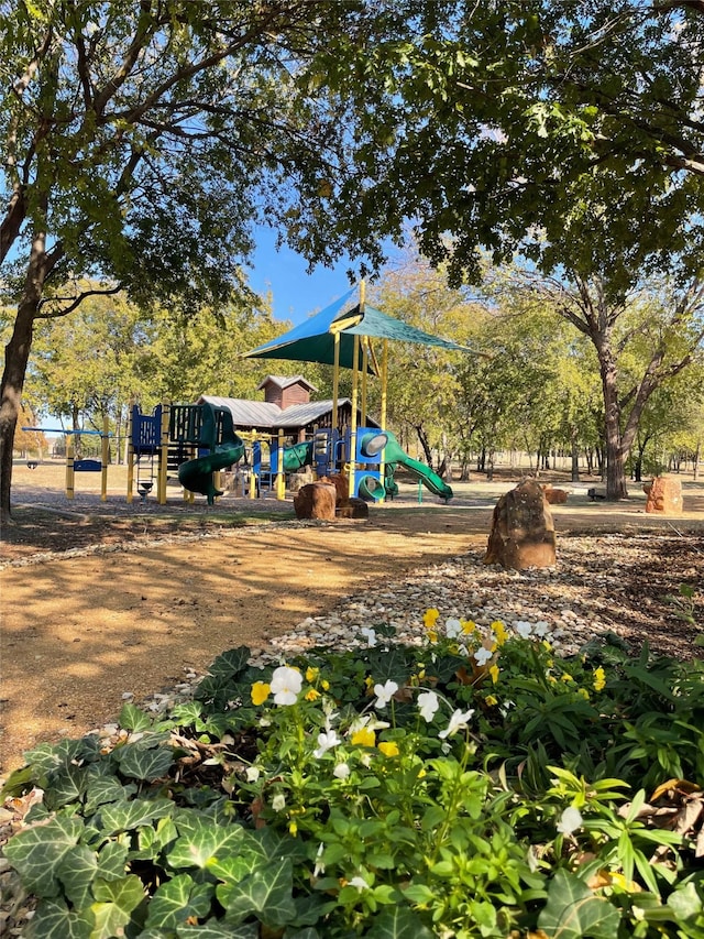 view of community jungle gym