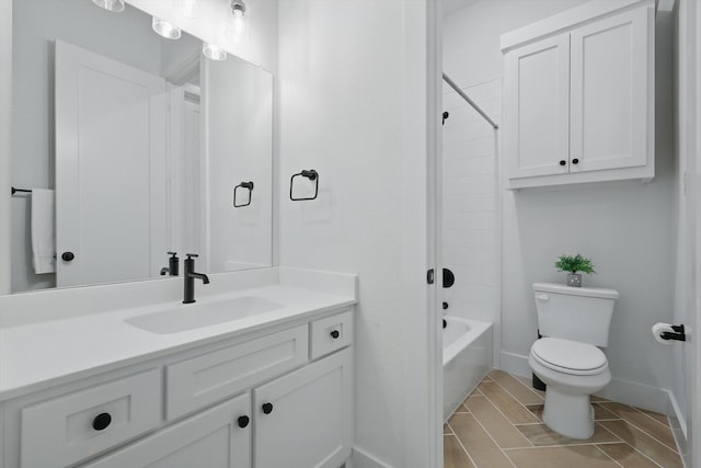 2412 Strolling Way, Argyle, TX 76226 - full bath with vanity, toilet,  shower combination, and baseboards