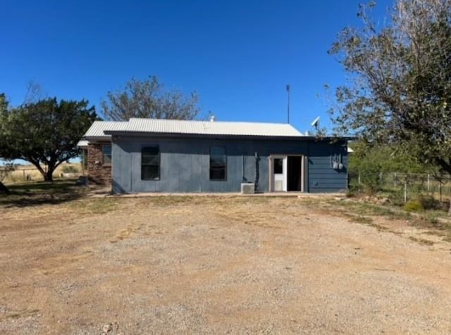 view of front of house with metal roof