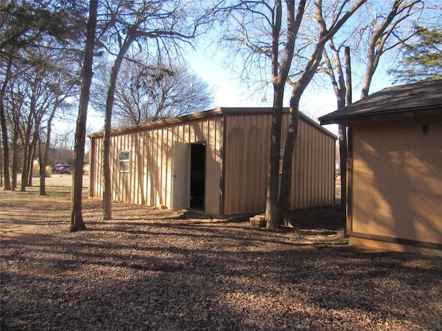 view of shed