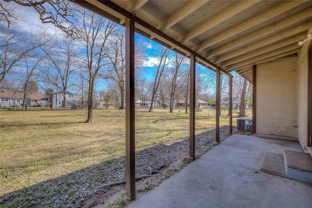 view of patio with central air condition unit