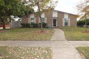 view of front of home with a front yard