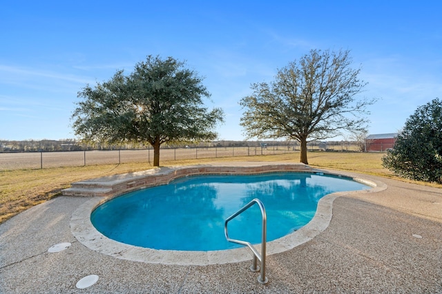 view of pool featuring fence and a fenced in pool