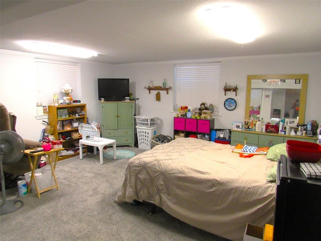 bedroom featuring carpet flooring