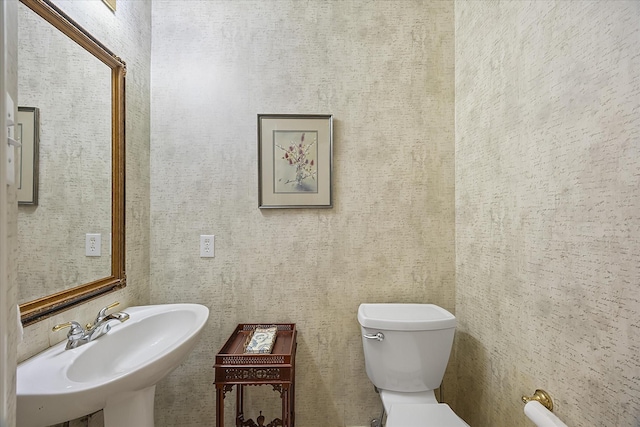 bathroom featuring a sink and toilet