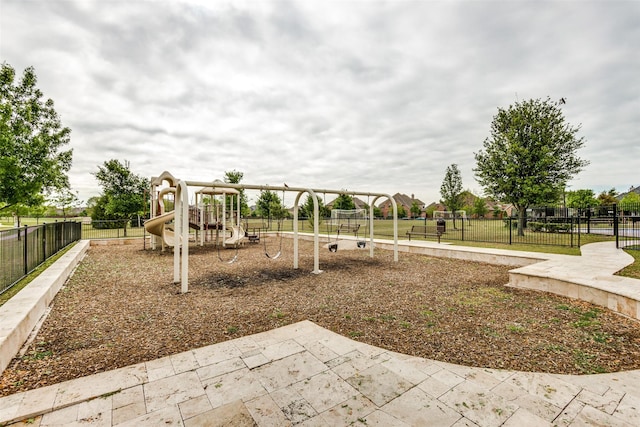 community playground with fence