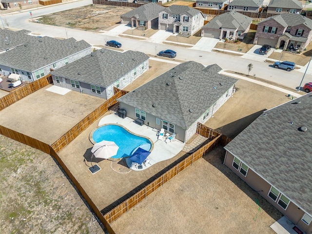 drone / aerial view featuring a residential view