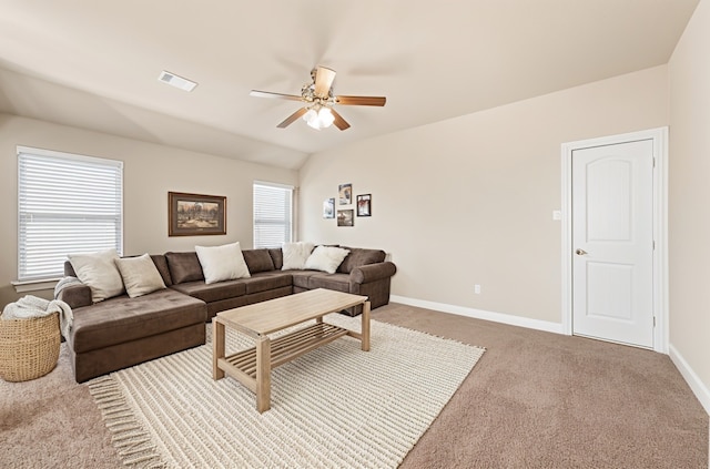 2601 Sabine Cir, Royse City, TX 75189 - carpeted living area with ceiling fan and baseboards