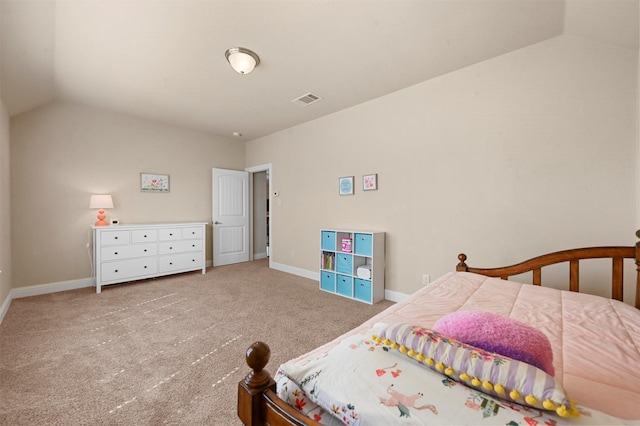 2601 Sabine Cir, Royse City, TX 75189 - bedroom featuring lofted ceiling, carpet floors, and baseboards