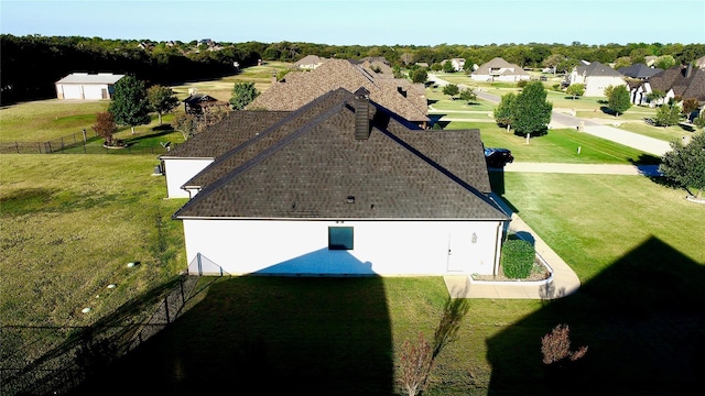 aerial view featuring a residential view