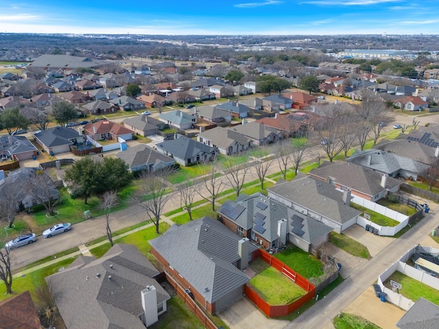 bird's eye view featuring a residential view