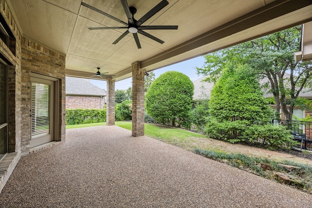814 Barton Springs Dr, Fairview, TX 75069 - view of patio with a ceiling fan