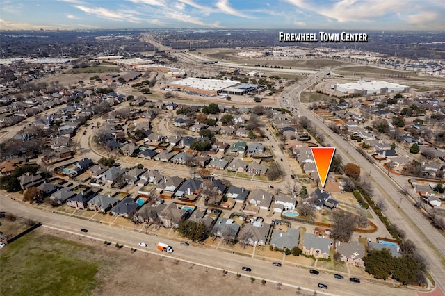 bird's eye view featuring a residential view