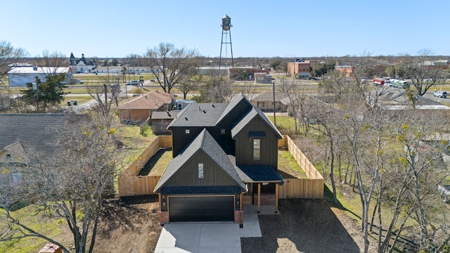 drone / aerial view with a residential view