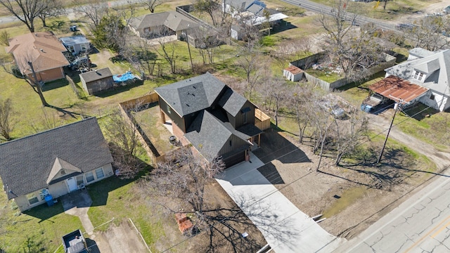 aerial view with a residential view