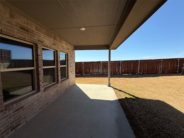 view of patio / terrace featuring a fenced backyard