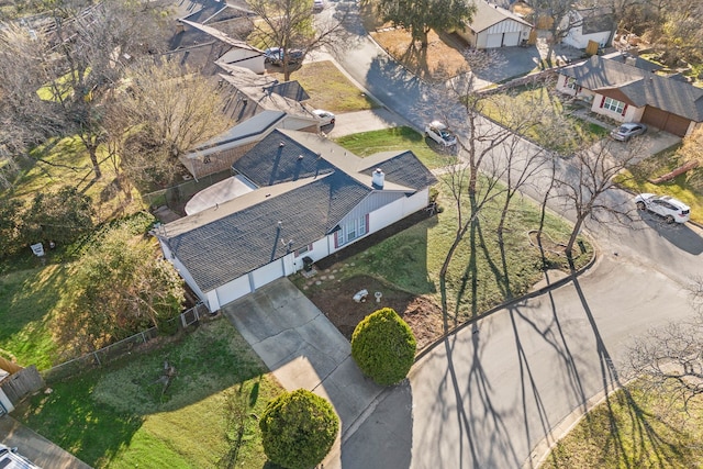 aerial view featuring a residential view