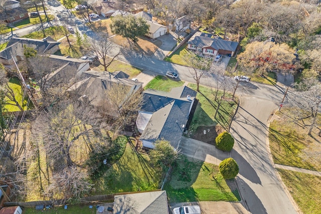 bird's eye view with a residential view