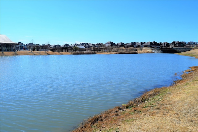 property view of water with a residential view