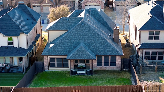 bird's eye view featuring a residential view