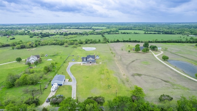 drone / aerial view featuring a rural view