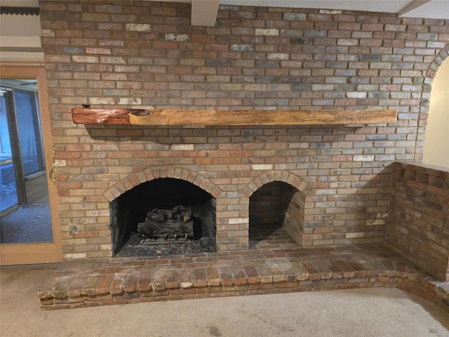 interior details featuring carpet flooring