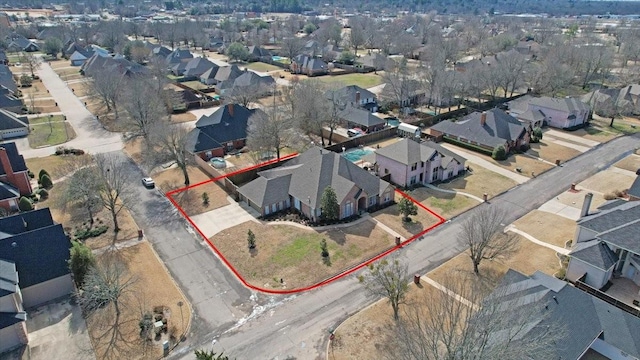 birds eye view of property featuring a residential view